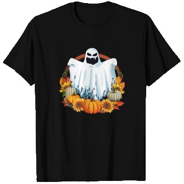 Discover Ghost Pumpkins Flowers Halloween Fall Lover T Shirts