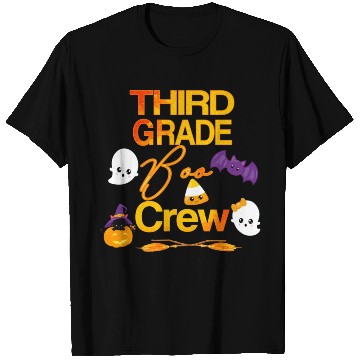 Discover Halloween Third Grade Cute Boo Crew For Teacher T Shirts