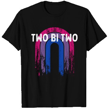Discover Two Bi Two Bisexual LGBTQ Bi Pride LGBT Sayings T Shirts