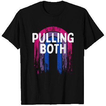 Discover Pulling Both Bisexual LGBTQ Bi Pride Couples Funny T Shirts
