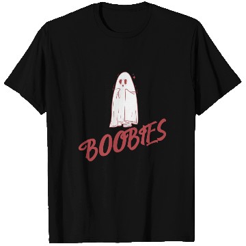 Discover Surprised ghost loves boobies, Boo halloween T Shirts
