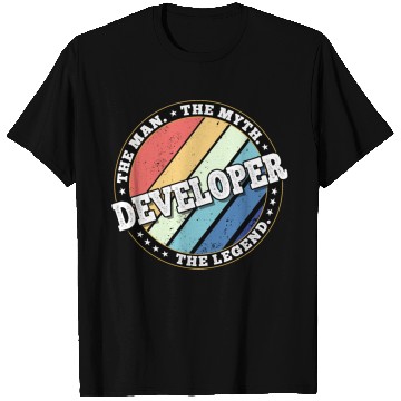 Discover Developer. The man. The myth. The legend. T Shirts