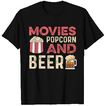 Discover Movie Popcorn Beer Movie Critic Gift T Shirts