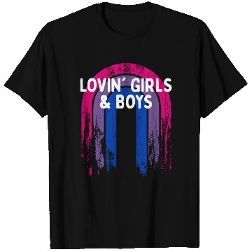 Discover Lovin' Girls & Boys Bisexual LGBTQ Bi Pride T Shirts