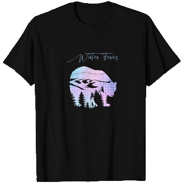 Discover Winter stories Bear Trees Pastel Rainbow T Shirts