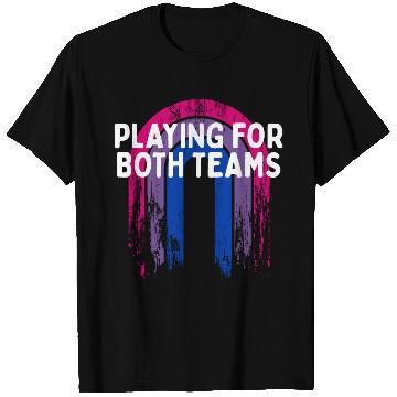 Discover Playing for Both Teams Bisexual LGBTQ Bi Pride T Shirts
