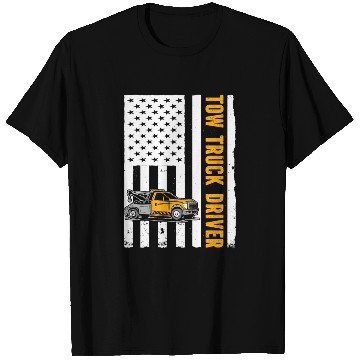 Discover US Flag Tow Truck Driver T Shirts