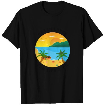 Discover Ocean Lover And Cool Illustration Of A Island T Shirts