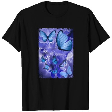 Discover Blue Butterflies Lightning Butterfly Lover T Shirts
