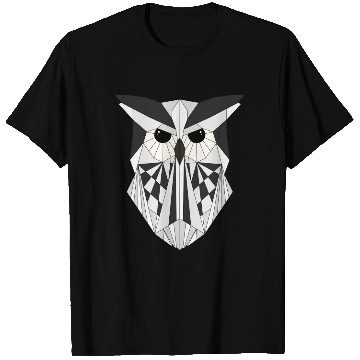 Discover White owl geometrical T Shirts