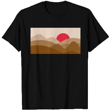 Discover Minimalist Sun Clay Orange T Shirts