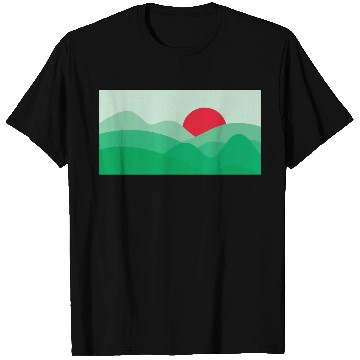 Discover Minimalist Sun Fern Green T Shirts