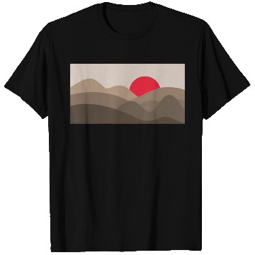 Discover Minimalist Sun Coffee Brown T Shirts