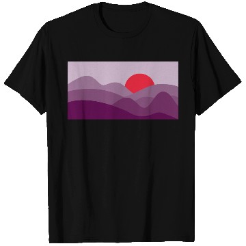 Discover Minimalist Sun Dark Orchid Purple T Shirts