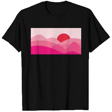 Discover Minimalist Sun Mulberry Pink T Shirts