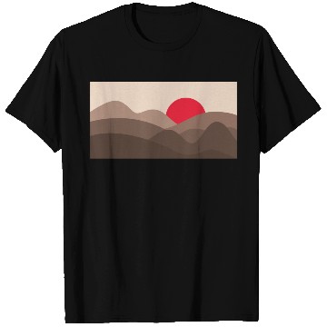 Discover Minimalist Sun Saddle Brown T Shirts