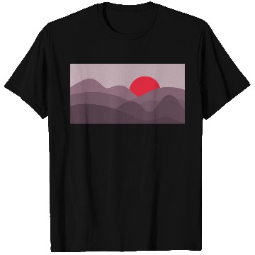 Discover Minimalist Sun Dark Pink Purple T Shirts