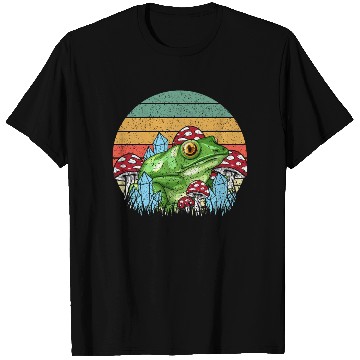Discover Retro Realistic Toad Frog Mushrooms T Shirts