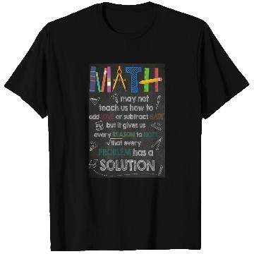 Discover Math Knowledge Poster, Math Teachers Poster T Shirts