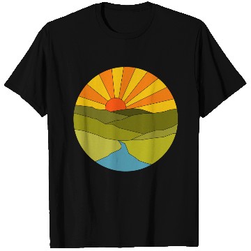 Discover Sunrise geometrical T Shirts