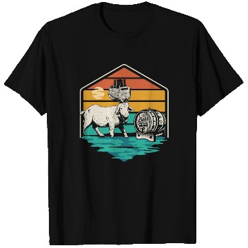 Discover Beer Drinking Goat Men Beer Lover T Shirts