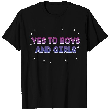 Discover Yes to Boys and Girls Bisexual LGBTQ Bi Pride T Shirts