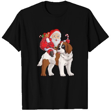 Discover Saint Bernard Christmas Santa Claus Xmas Pajama T Shirts