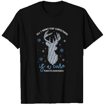 Discover Christmas Diabetes Awareness Reindeer T Shirts