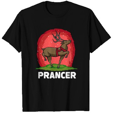 Discover Christmas Santa's Reindeer Lazy Costume Prancer T Shirts