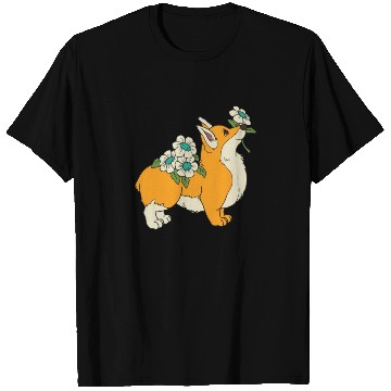 Discover Corgi Flower Mom Cute Dog Lover T Shirts