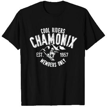Discover Chamonix cool riders T Shirts
