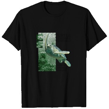 Discover Turtle layout green T Shirts