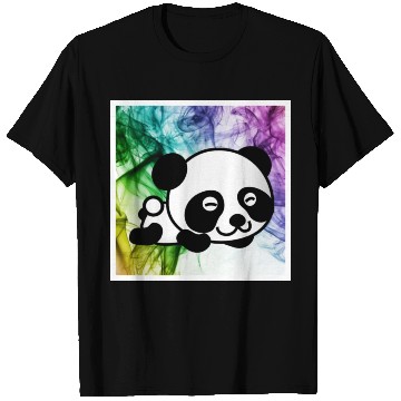 Discover panda in colourful world T Shirts