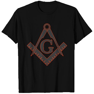 Discover FREEMASON SQUARE COMPASSES combi grey orange T Shirts