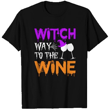 Discover Witch way to the wine T Shirts