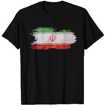 Discover Iran - national flag, brush effect T Shirts