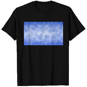 Discover Blue Christmas Snowflakes Bokeh Winter T Shirts