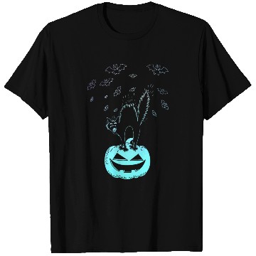 Discover Cat Lover Halloween Pumpkin T Shirts
