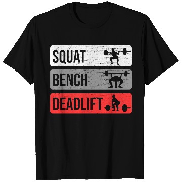 Discover Gym Workout Squat Bench Deadlift T Shirts