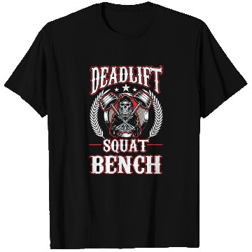 Discover Gym Workout Squat Bench Deadlift Grim Reaper T Shirts