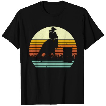 Discover Barrel Racing Retro Sun Style T Shirts