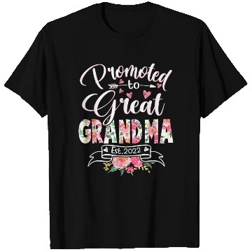 Discover Promoted to Great Grandma Est 2022 Floral T Shirts