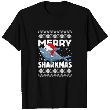 Discover Santa Shark Christmas Merry Sharkmas T Shirts