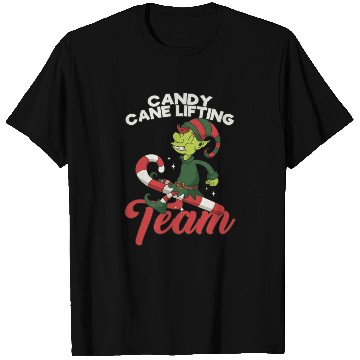 Discover Candy Cane Candy Cane Lifting Team Elf T Shirts