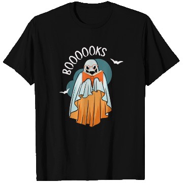 Discover Ghost Book Reading Teacher School Funny Halloween T Shirts