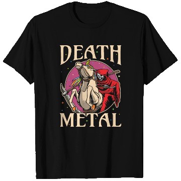 Discover Reaper Rock Satan Unicorn Festivals Death Metal T Shirts