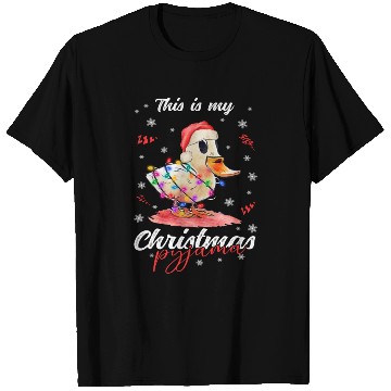 Discover Winter Christmas Pyjama Duck T Shirts