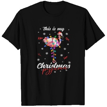 Discover Winter Christmas Pyjama Flamingo T Shirts