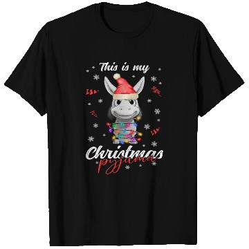 Discover Winter Christmas Pyjama Donkey T Shirts
