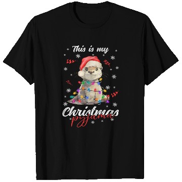 Discover Winter Christmas Pyjama Otter T Shirts